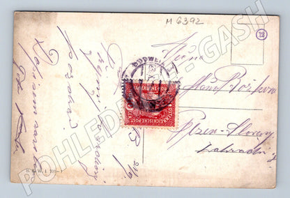 Pohlednice zimní krajina saně koně Slovensko (M6392)