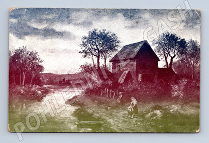 Pohlednice venkovský mlýn u řeky ČSR (M6395)