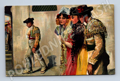 Pohlednice Toreadoři a dámy Španělsko Nejedlý (M6397)