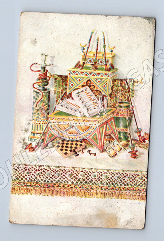 Pohlednice etnografie dekorace Printed in Austria (M6403)