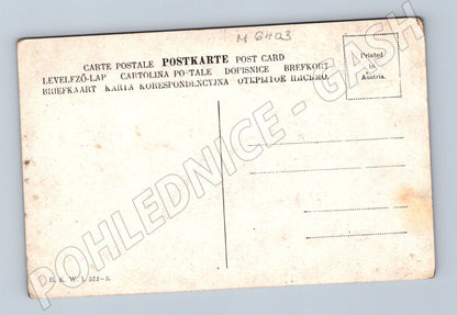 Pohlednice etnografie dekorace Printed in Austria (M6403)