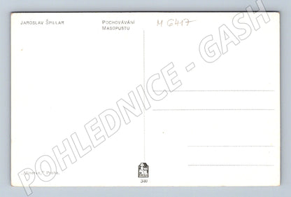 Pohlednice Špillar Pochovávání Masopustu kroje (M6417)