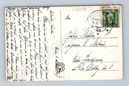 Pohlednice český venkov chalupa rybník (M6429)