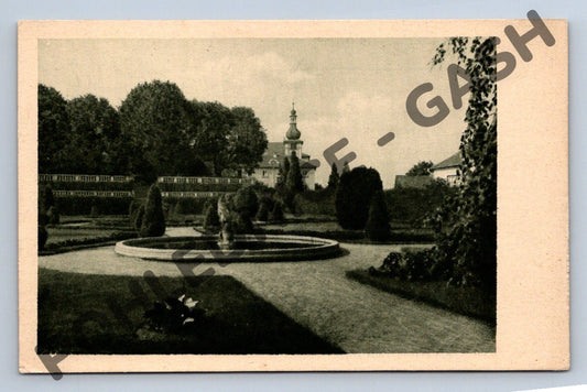 Pohlednice Zákupy zámecký park Reichstadt 1948 ČSR (M643)