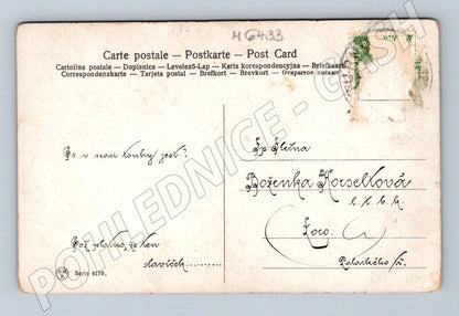 Pohlednice jezero v lese malý formát (M6433)