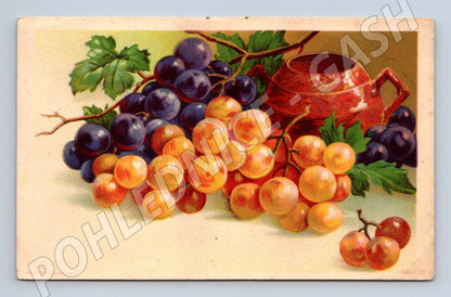 Pohlednice zátiší hrozny a džbánek ČSR (M6438)