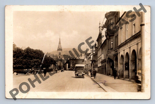 Pohlednice Vrchlabí s historickými automobily ČSR 1949 (M644)