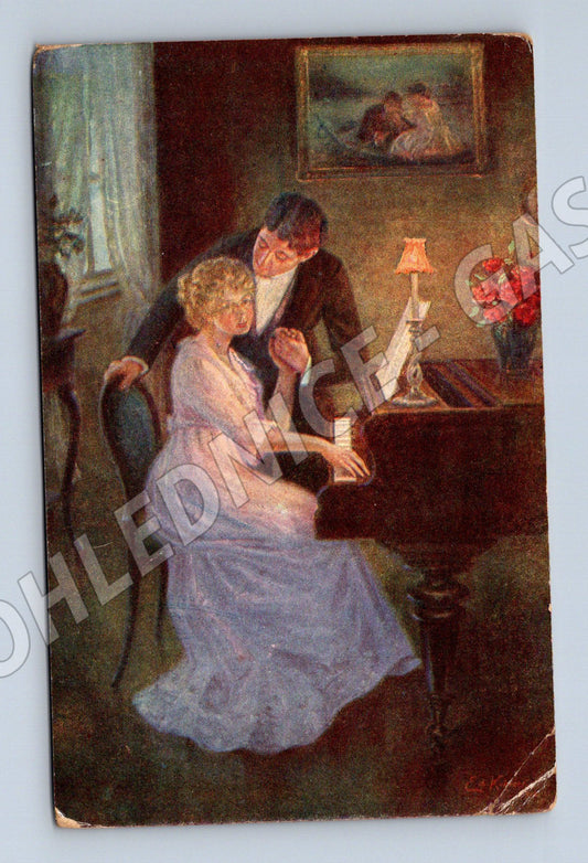 Pohlednice zamilovaný pár Ich liebe Dich (M6440)