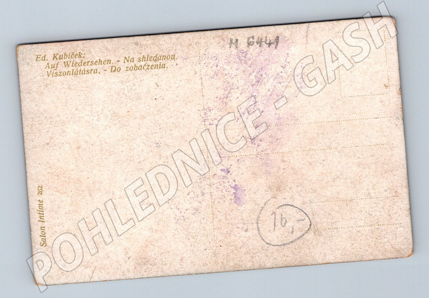 Pohlednice rozloučení na nádraží železnice (M6441)