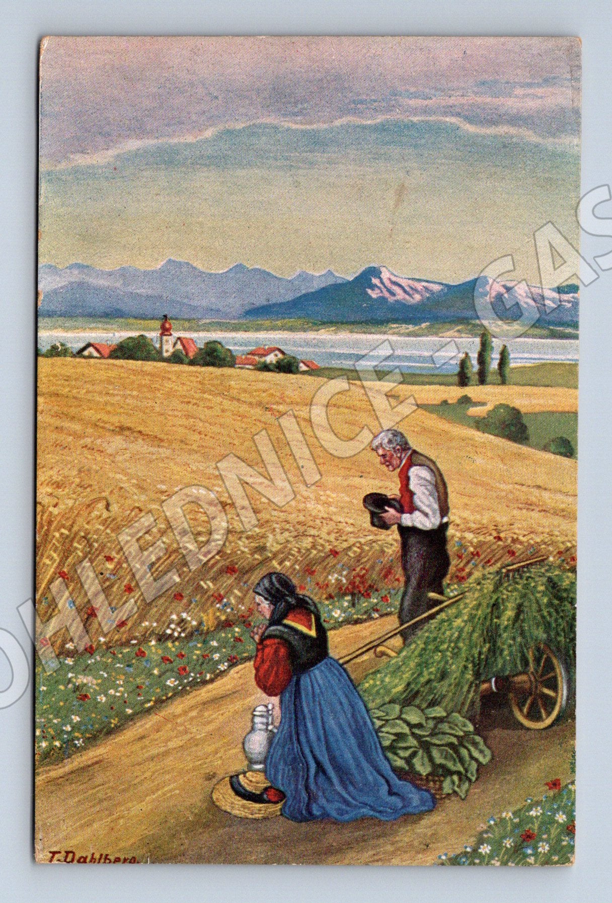 Pohlednice etnografie kroje J. Dahlheim (M6452)