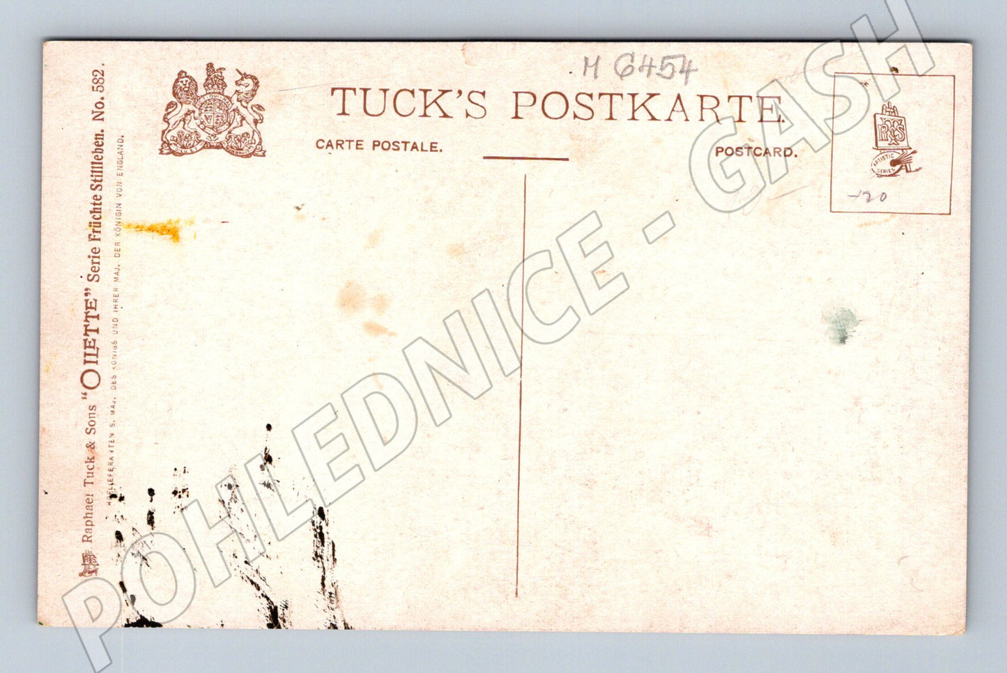 Pohlednice zátiší ananas ovoce Oilette Tuck (M6454)