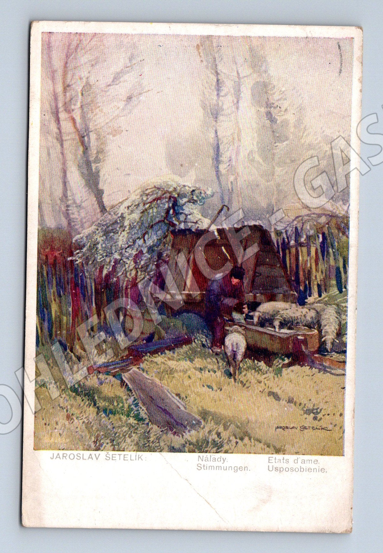 Pohlednice Šetelík venkovský motiv 1937 (M6457)