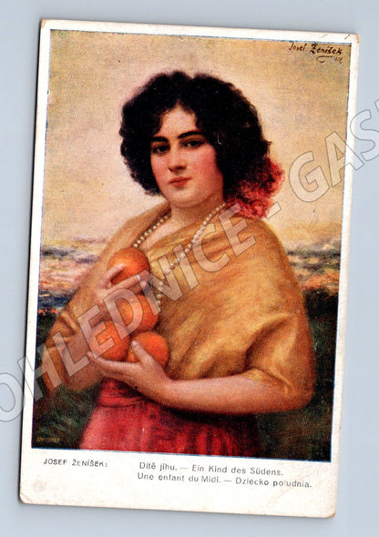 Pohlednice Dítě jihu Josef Ženišek (M6461)