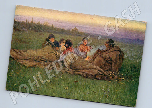 Pohlednice Joža Uprka Na pastvě (M6462)