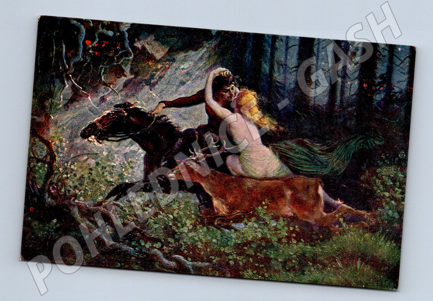 Pohlednice Lesní žínka Ad. Liebscher (M6465)