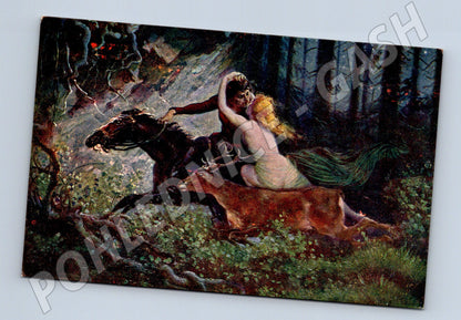 Pohlednice Lesní žínka Ad. Liebscher (M6465)