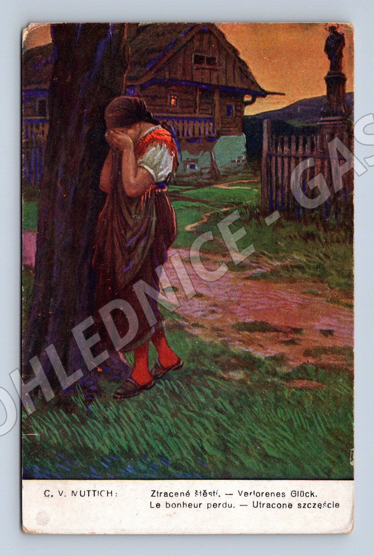 Pohlednice C. V. Nuttich Ztracené štěstí (M6473)