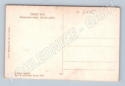Pohlednice Klokočské skály Český ráj 1914 (M6475)