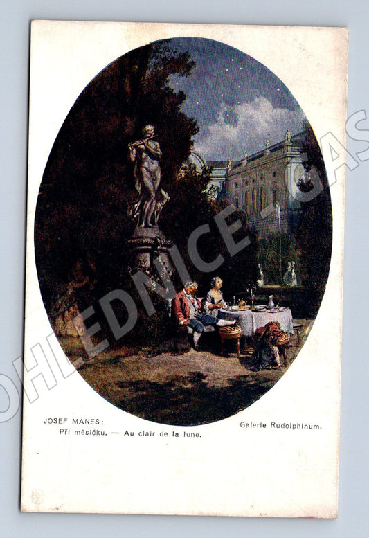 Pohlednice Josef Mánes Při měsíčku (M6479)