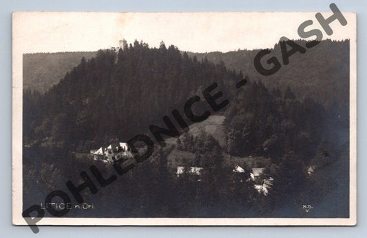 Pohlednice Litice nad Orlicí hrad stará pohlednice 1923 (M648)