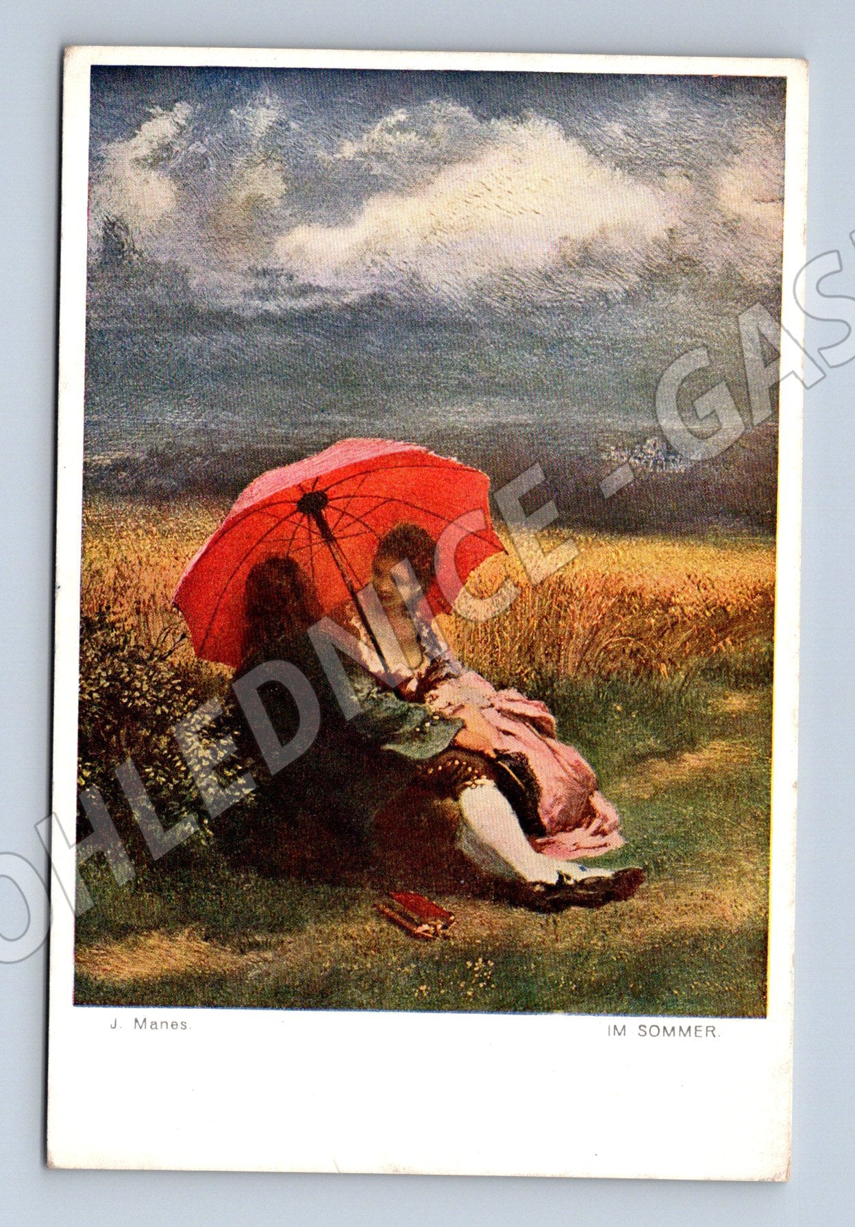 Pohlednice J. Mánes Im Sommer Žižkovský (M6482)