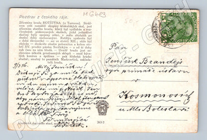 Pohlednice Rotštejn Český ráj 1936 (M6483)