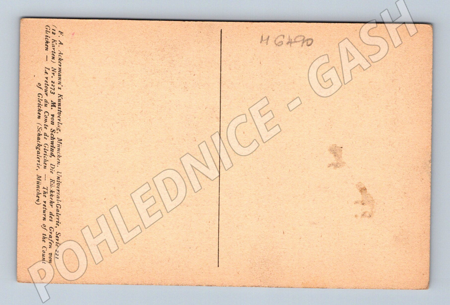 Pohlednice Schwind Klage des Grafen (M6490)