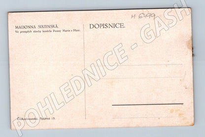 Pohlednice Madonna Sixtinská Panna Marie (M6499)