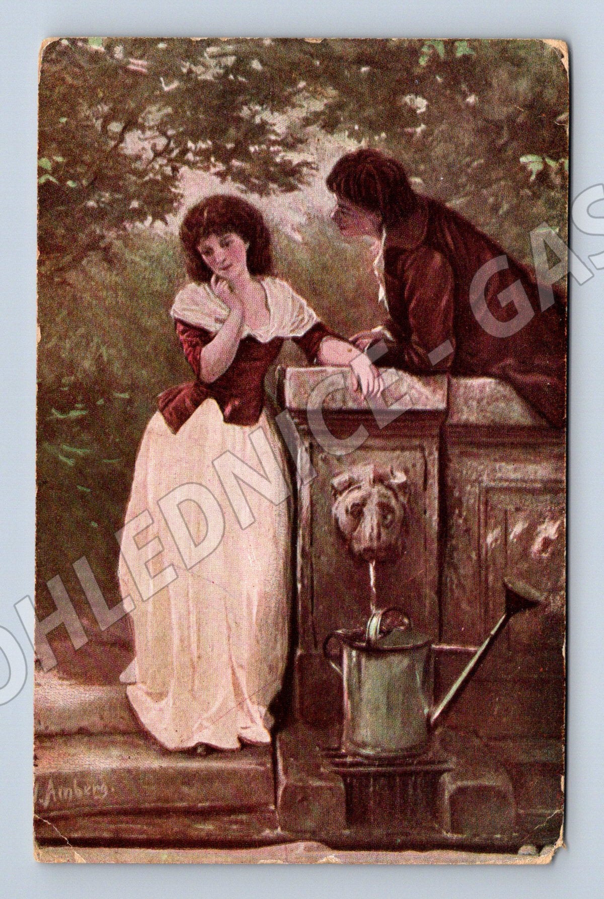 Pohlednice romantický motiv Jablonec 1917 (M6500)