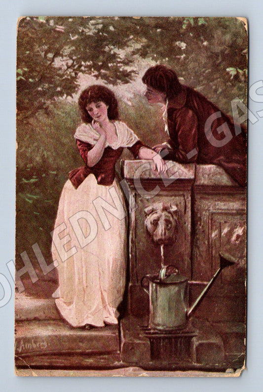 Pohlednice romantický motiv Jablonec 1917 (M6500)