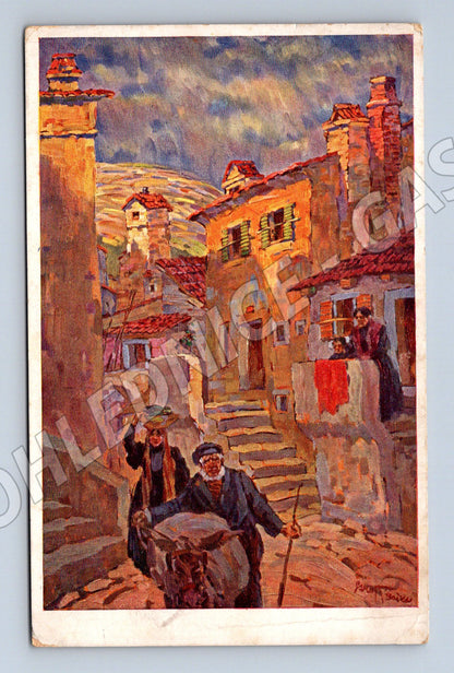 Pohlednice Karel Štroff Baška západ slunce (M6501)