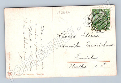 Pohlednice pastýřka s ovcemi 1906 (M6514)