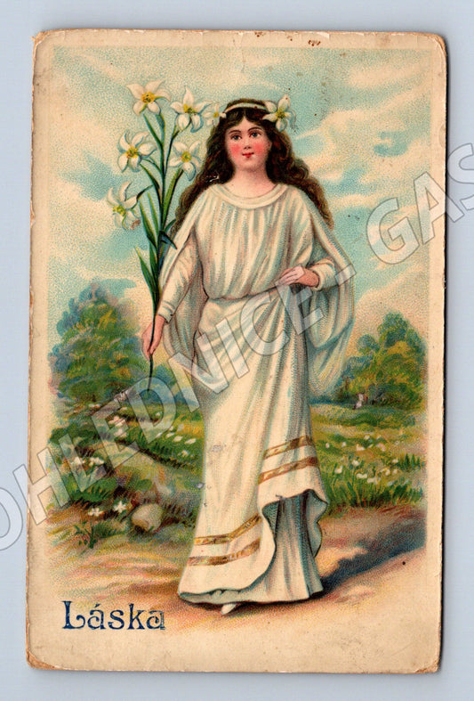 Pohlednice Láska ručně psaná do 1950 (M6517)