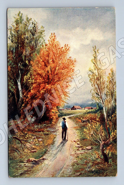 Postcard autumn landscape Austria (M6519)