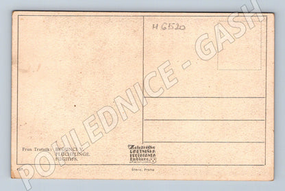 Postcard Fran Tratnik Refugees (M6520)