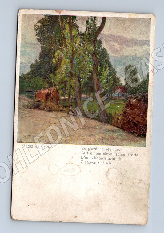 Pohlednice Kalvoda Slovácká vesnice (M6521)