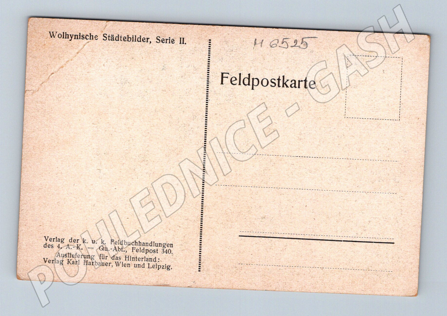 Pohlednice Volyň 1917 kostel Feldpost (M6525)