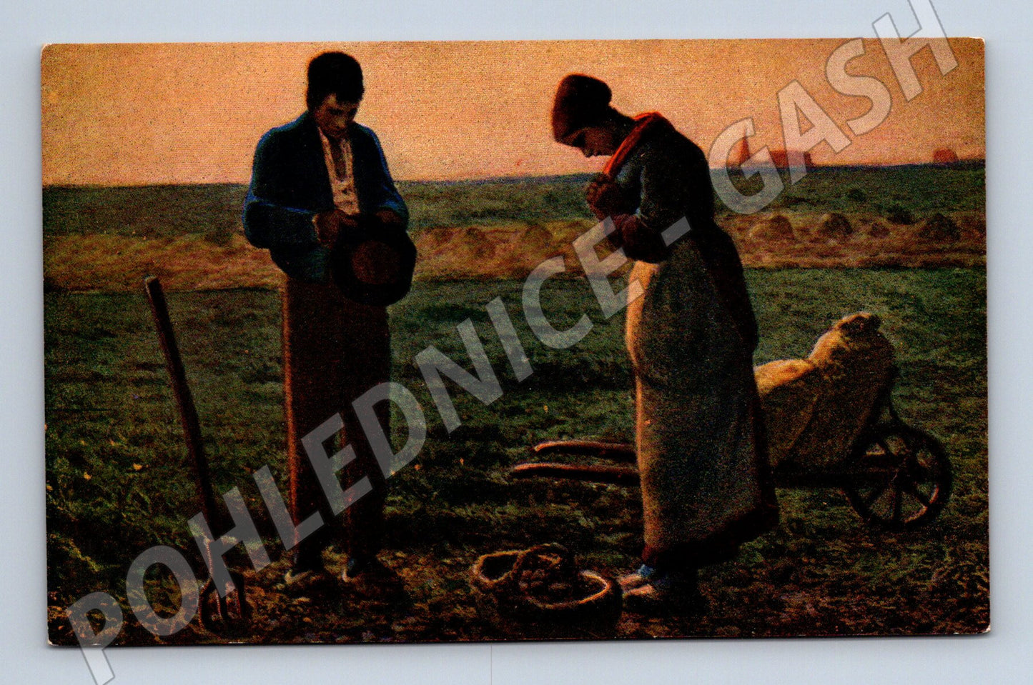 Pohlednice L’Angelus Millet Apollon Sophia (M6534)