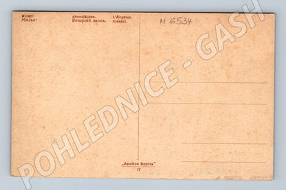 Pohlednice L’Angelus Millet Apollon Sophia (M6534)