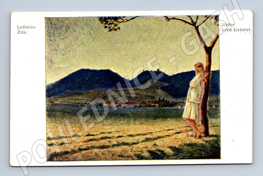 Pohlednice Večer před Lichnicí Žák (M6535)