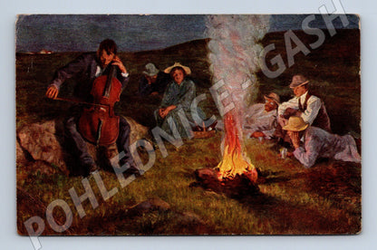 Pohlednice Hudba u ohně umělecká (M6537)