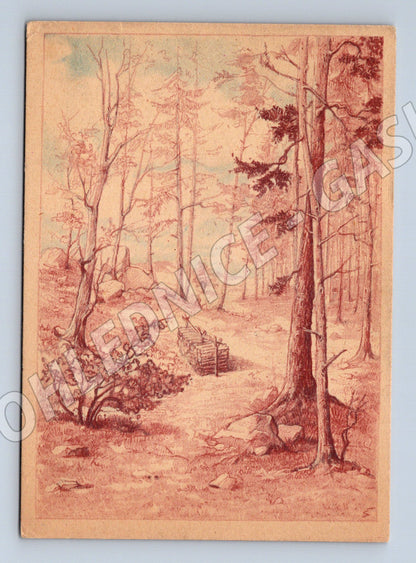 Pohlednice kresba hradu romantická (M6554)