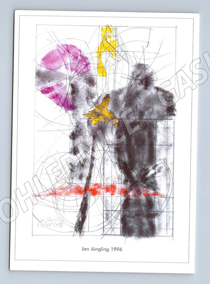 Pohlednice Jan Jungling abstrakce 1996 (M6558)