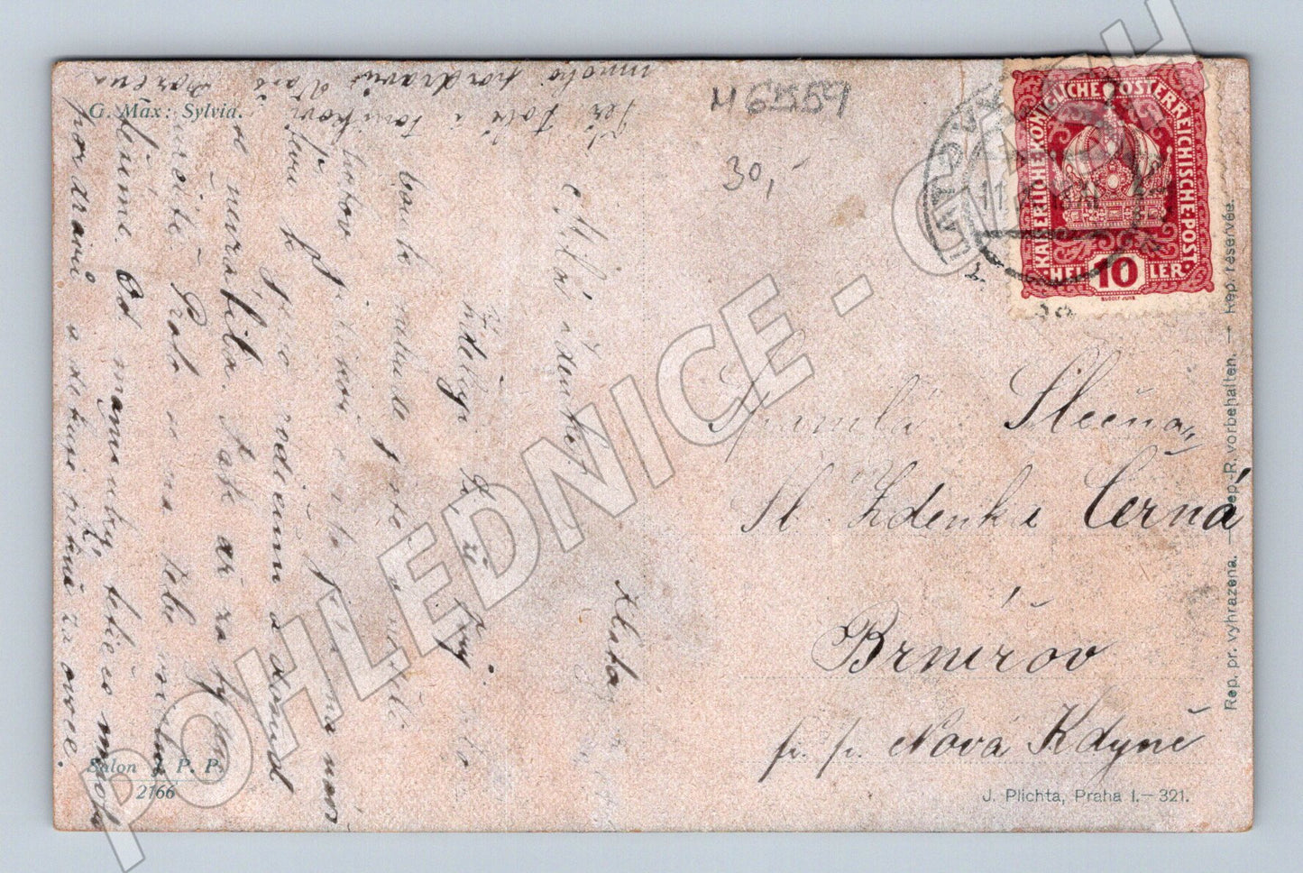 Pohlednice portrét dívky Sylvia 1911 (M6559)