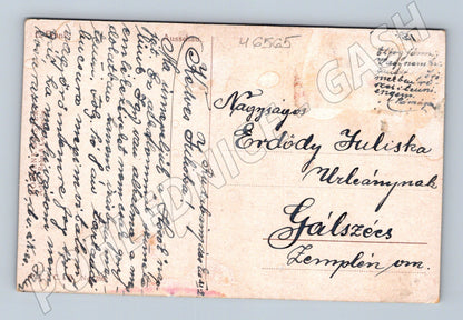 Pohlednice dívka u okna Maďarsko 1900 (M6565)