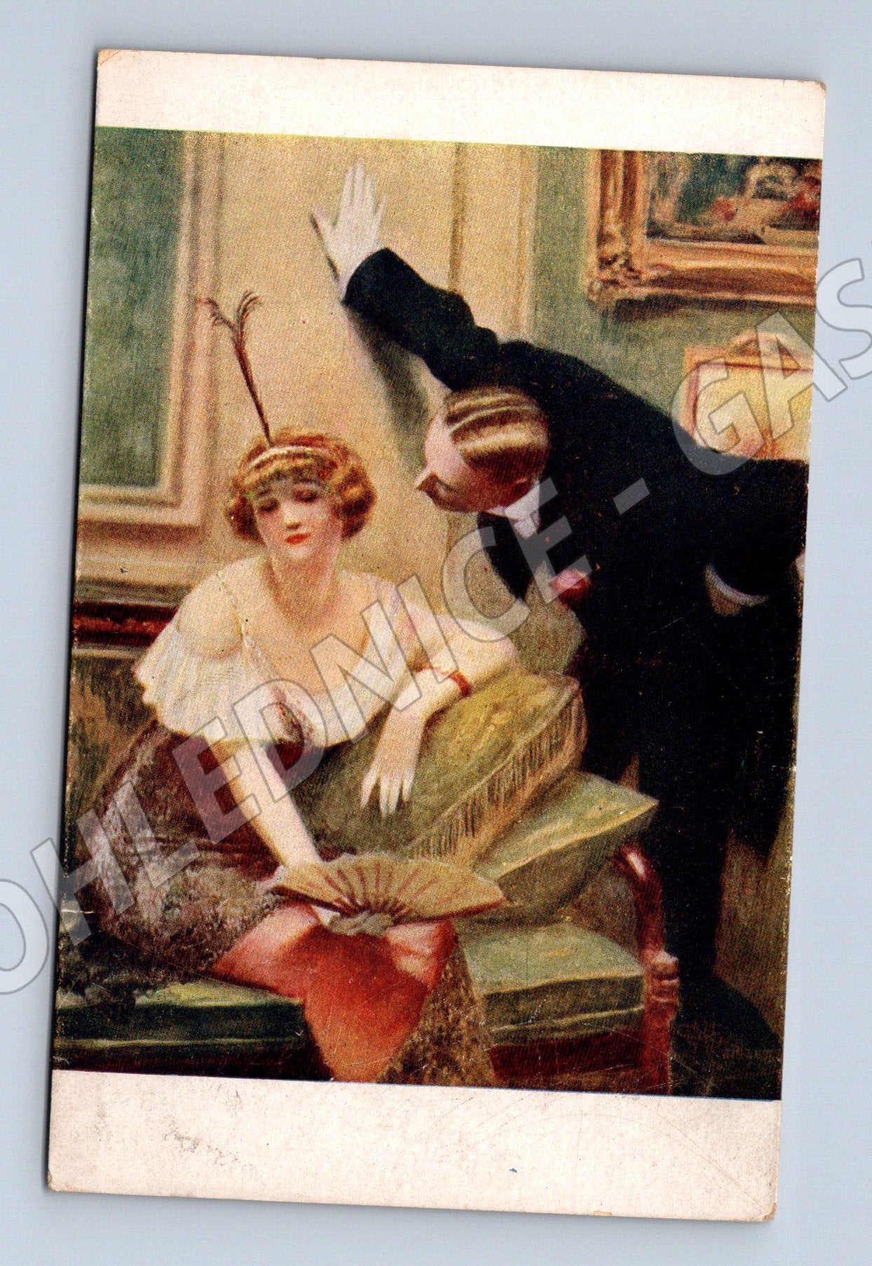 Pohlednice galantní scéna Art moderne (M6568)