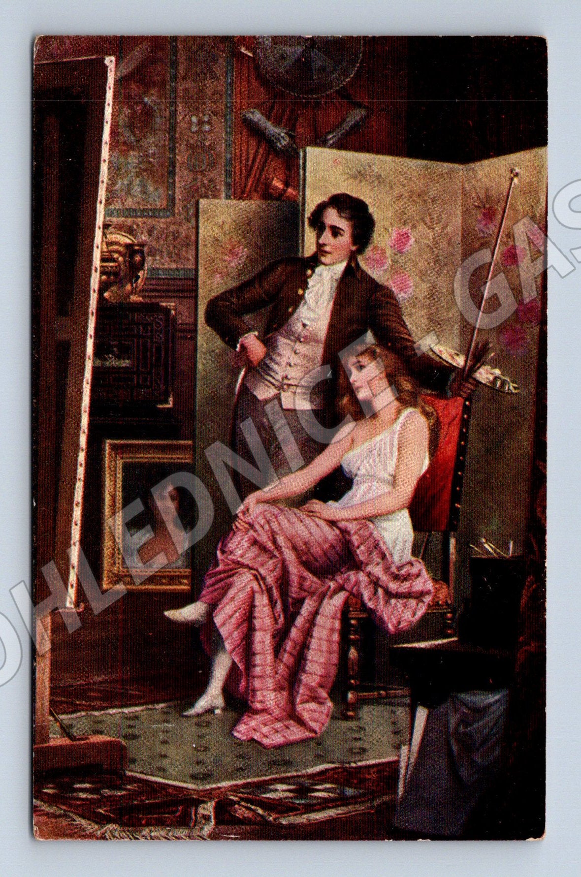 Pohlednice V ateliéru C. Schweninger (M6570)