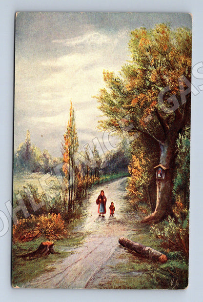 Pohlednice krajina s postavami Austria (M6572)