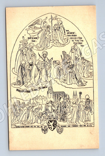 Pohlednice Mikoláš Aleš Chórál svatováclavský (M6573)