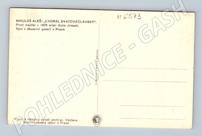 Pohlednice Mikoláš Aleš Chórál svatováclavský (M6573)